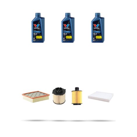 Kit tagliando 4 FILTRI e 3L OLIO compatibile con Opel Astra J ,GTC,SW 1.3 Cdti 70kw Dal 2009