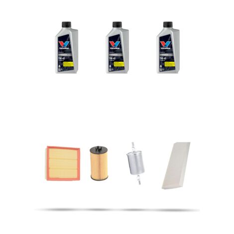 Kit tagliando 4 FILTRI e 3L OLIO compatibile con Opel Corsa C 1.0i 12V 43kw Dal 2000