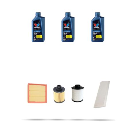 Kit tagliando 4 FILTRI e 3L OLIO compatibile con Opel Corsa C 1.3 CDTI 59kw Dal 2005