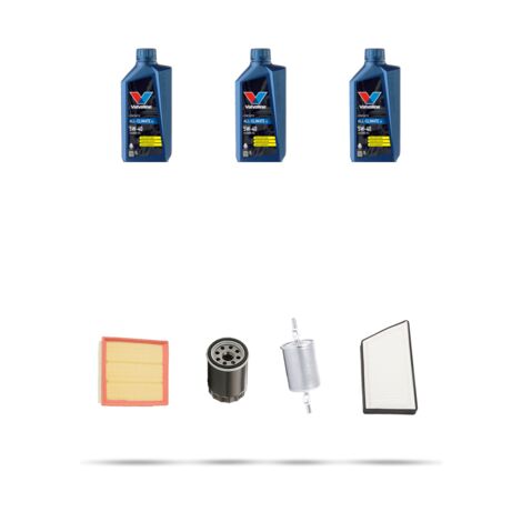 Kit tagliando 4 FILTRI e 3L OLIO compatibile con Peugeot 206 1.4 55kw dal 1998