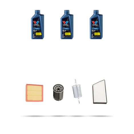 Kit tagliando 4 FILTRI e 3L OLIO compatibile con Peugeot 206 1.6 65kw dal 1998