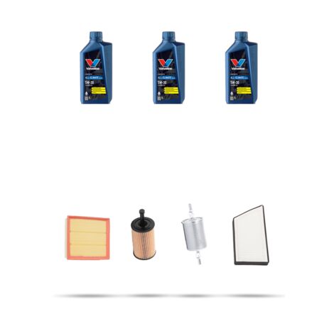 Kit tagliando 4 FILTRI e 3L OLIO compatibile con Peugeot 206 1.6 66kw dal 2000