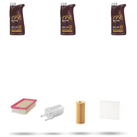 Kit tagliando 4 FILTRI e 3L OLIO compatibile con Seat Ibiza III 1.2 12v 47Kw dal 2002 al 2009