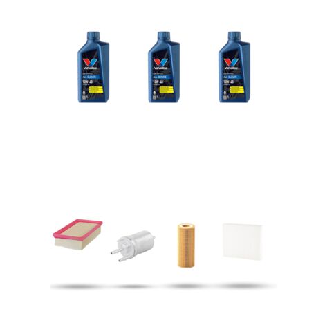 Kit tagliando 4 FILTRI e 3L OLIO compatibile con Seat Ibiza III 1.2 12v 47Kw dal 2002 al 2009