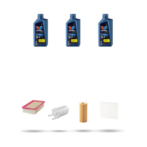 Kit tagliando 4 FILTRI e 3L OLIO compatibile con Seat Ibiza III 1.2 6v 44kw dal 2007 al 2009