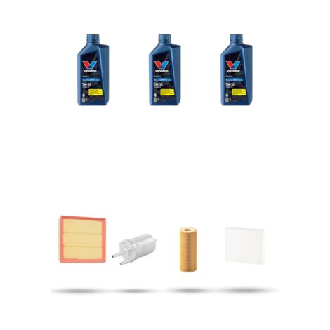 Kit tagliando 4 FILTRI e 3L OLIO compatibile con Seat Ibiza IV 1.2 51kw dal 2008