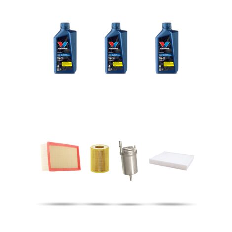Kit tagliando 4 FILTRI e 3L OLIO compatibile con Skoda Fabia I (6Y2,6Y3,6Y5 ) 1.2 12 V 47kw dal 2003