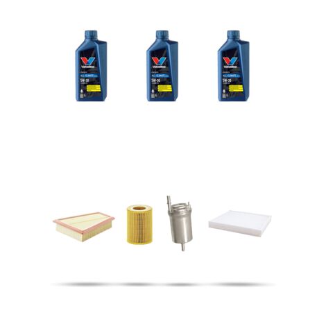 Kit tagliando 4 FILTRI e 3L OLIO compatibile con Skoda Fabia I (6Y2,6Y3,6Y5 ) 1.2 40kw dal 2002
