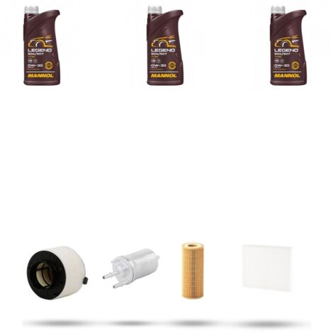 Kit tagliando 4 FILTRI e 3L OLIO compatibile con Skoda Roomster 1.2 12v 47kw Dal 2006