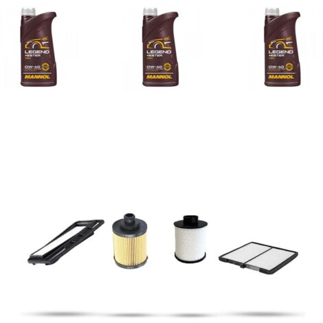 Kit tagliando 4 FILTRI e 3L OLIO compatibile con Suzuki Ignis II 1.3 51kw dal 2003