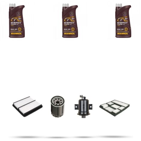 Kit tagliando 4 FILTRI e 3L OLIO compatibile con Toyota Corolla VIII 1.4 63kw Dal 1997