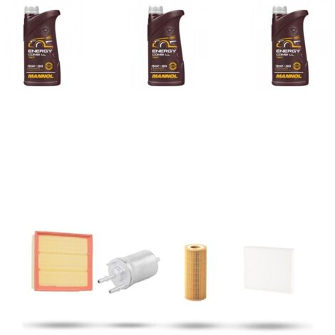 Kit tagliando 4 FILTRI e 3L OLIO compatibile con Vw POLO V (6R,6C) 1.2 44kw Dal 2009