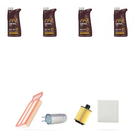 Kit tagliando 4 FILTRI e 4L OLIO compatibile con Alfa Romeo Mito (955) 1,3 jtdm 62kw dal 2011