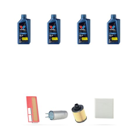 Kit tagliando 4 FILTRI e 4L OLIO compatibile con Alfa Romeo Mito (955) 1,3 jtdm 66kw dal 2009