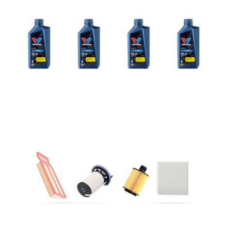 Kit tagliando 4 FILTRI e 4L OLIO compatibile con Alfa Romeo Mito (955) 1,3 jtdm 70kw dal 2009