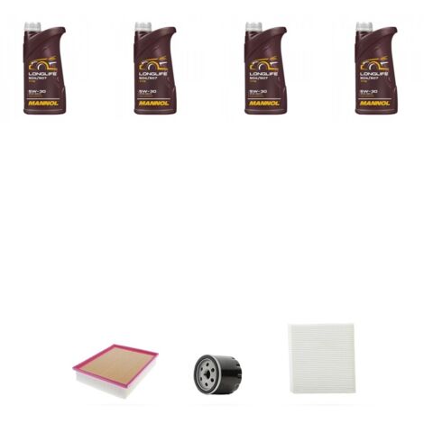 Kit tagliando 4 FILTRI e 4L OLIO compatibile con Audi A3 (8Ya,8YS) 30 TFSI 81kw dal 2020