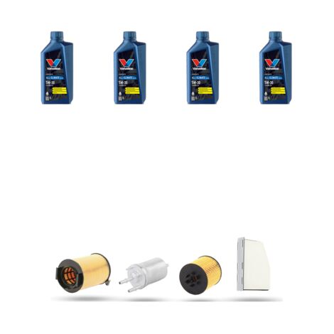 Kit tagliando 4 FILTRI e 4L OLIO compatibile con Audi A3 II (8P1,8PA) 1.4 tfsi 92kw dal 2007