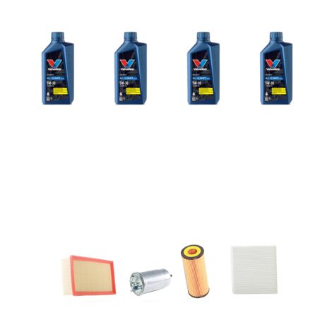 Kit tagliando 4 FILTRI e 4L OLIO compatibile con Audi A4 (B6,B7) 1.9 tdi 73kw dal 2001 2004
