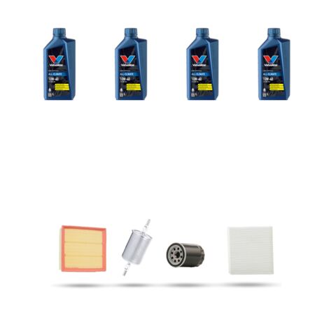 Kit tagliando 4 FILTRI e 4L OLIO compatibile con Audi A6 (C5) 1.8 20V Turbo 110kw dal 1997