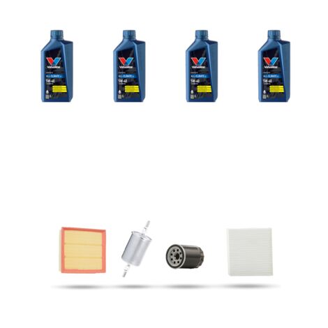 Kit tagliando 4 FILTRI e 4L OLIO compatibile con Audi A6 (C5) 1.8 20V Turbo quattro 132kw dal 1997