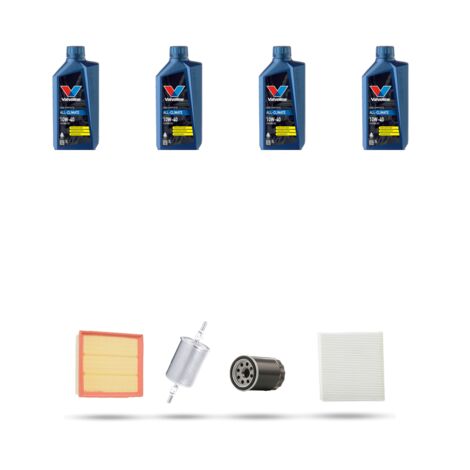 Kit tagliando 4 FILTRI e 4L OLIO compatibile con Audi A6 (C5) 1.8 92kw dal 1997