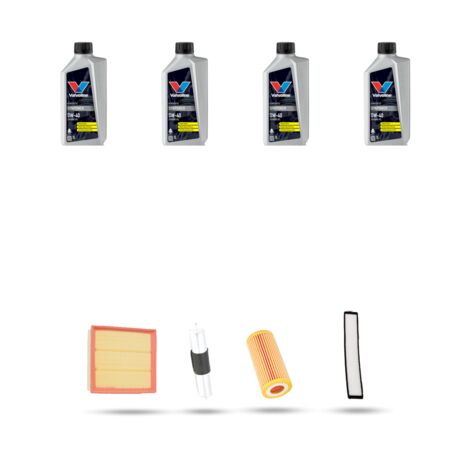 Kit tagliando 4 FILTRI e 4L OLIO compatibile con Bmw serie 3 (E46) 316i 77kw dal 1999