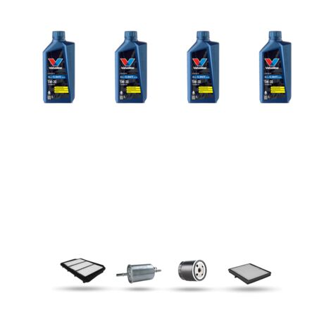 Kit tagliando 4 FILTRI e 4L OLIO compatibile con Chevrolet Lacetti 1.8 16V 90kw dal 2004 al 2013