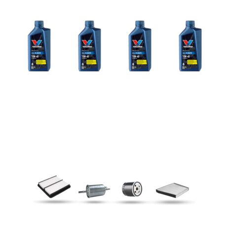 Kit tagliando 4 FILTRI e 4L OLIO compatibile con Chevrolet Lanos 1.4 55KW dal 97 al 2010