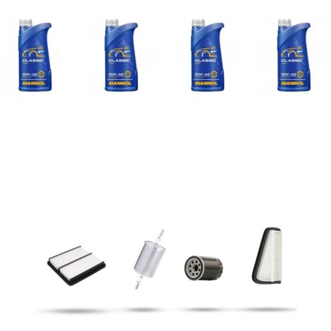 Kit tagliando 4 FILTRI e 4L OLIO compatibile con Chevrolet Lanos 1.5 73KW dal 97 al 99