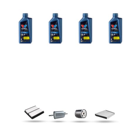 Kit tagliando 4 FILTRI e 4L OLIO compatibile con Chevrolet Leganza 2.0i 16V 98KW dal 2000 al 2004