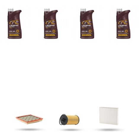 Kit tagliando 4 FILTRI e 4L OLIO compatibile con Chevrolet Optra 1.6 16v 80kw dal 2003