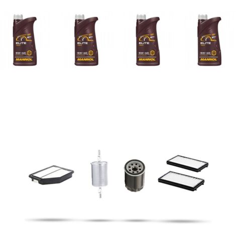 Kit tagliando 4 FILTRI e 4L OLIO compatibile con Chevrolet Rezzo 1.6 16v 77Kw dal 2000