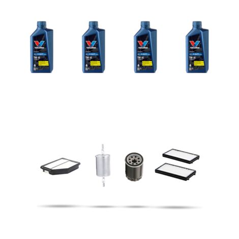 Kit tagliando 4 FILTRI e 4L OLIO compatibile con Chevrolet Rezzo 1.8 72Kw dal 2000