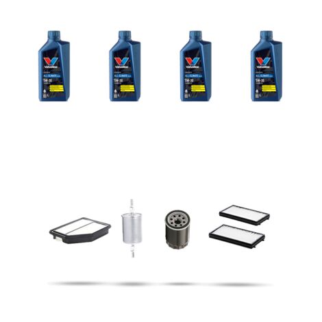 Kit tagliando 4 FILTRI e 4L OLIO compatibile con Chevrolet Tacuma 1.6 77kw dal 2000