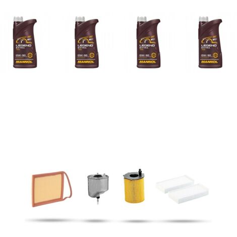 Kit tagliando 4 FILTRI e 4L OLIO compatibile con Citroen C-Elysee 1.6 hdi 68kw dal 2013