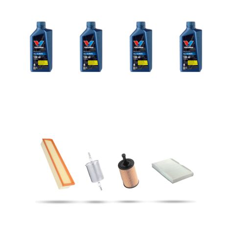 Kit tagliando 4 FILTRI e 4L OLIO compatibile con Citroen C3 1.6 16v xtr 80kw dal 2001 al 2009