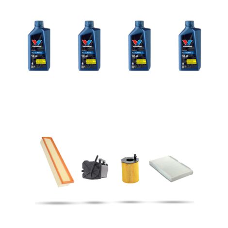Kit tagliando 4 FILTRI e 4L OLIO compatibile con Citroen C3 Picasso 1.6 hdi 66kw dal 2009