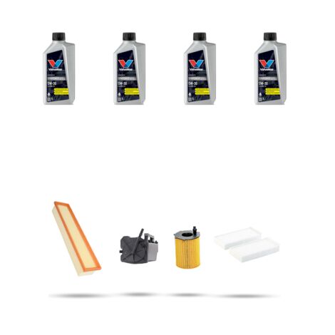 Kit tagliando 4 FILTRI e 4L OLIO compatibile con Citroen C4 Picasso 1.6 hdi 80kw dal 2006