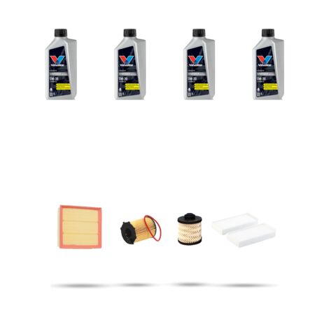 Kit tagliando 4 FILTRI e 4L OLIO compatibile con Citroen C4 Picasso II 1.6 Bluehdi 88kw dal 2014