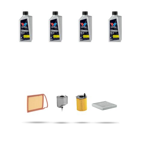 Kit tagliando 4 FILTRI e 4L OLIO compatibile con Citroen C5 III 1.6 Hdi 84kw dal 2012