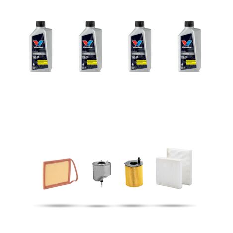 Kit tagliando 4 FILTRI e 4L OLIO compatibile con Citroen Ds3 1.6 Hdi 84kw dal 2012