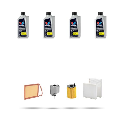 Kit tagliando 4 FILTRI e 4L OLIO compatibile con Citroen Ds3 1.6 Hdi Fap 68kw dal 2010