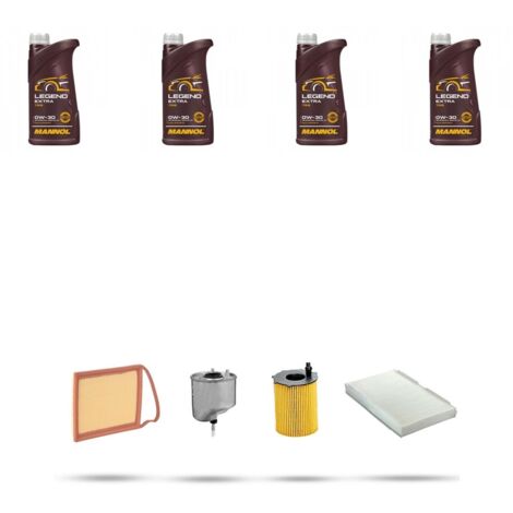 Kit tagliando 4 FILTRI e 4L OLIO compatibile con Citroen Ds4 1.6 e-HDI 82kw dal 2011