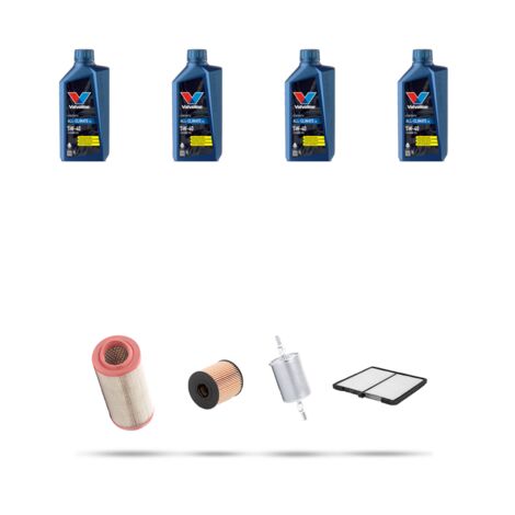 Kit tagliando 4 FILTRI e 4L OLIO compatibile con Citroen Xsara 1.4I 55kw dal 1997