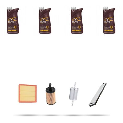 Kit tagliando 4 FILTRI e 4L OLIO compatibile con Citroen Xsara 1.6 i 16v 80kw dal 2000