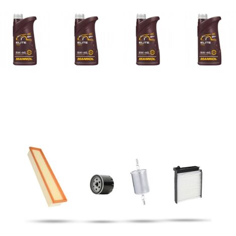 Kit tagliando 4 FILTRI e 4L OLIO compatibile con Dacia Logan 1.2 16v 55kw dal 2009