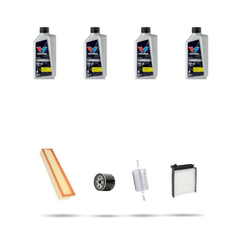 Kit tagliando 4 FILTRI e 4L OLIO compatibile con Dacia Logan 1.6 64kw dal 2004