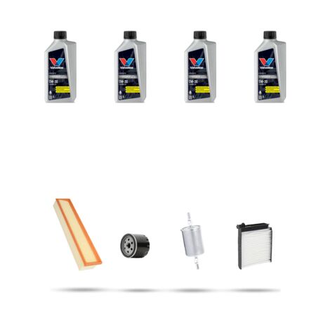 Kit tagliando 4 FILTRI e 4L OLIO compatibile con Dacia Sandero 1.2 16v 55kw dal 2009