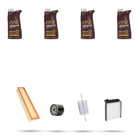 Kit tagliando 4 FILTRI e 4L OLIO compatibile con Dacia Sandero 1.6 LPG 62kw dal 2010