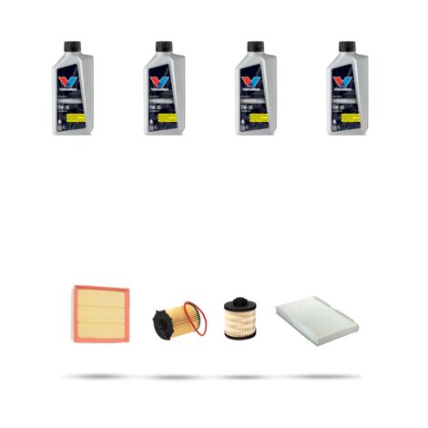 Kit tagliando 4 FILTRI e 4L OLIO compatibile con Ds4 1.6 BlueHdi 73kw dal 2016